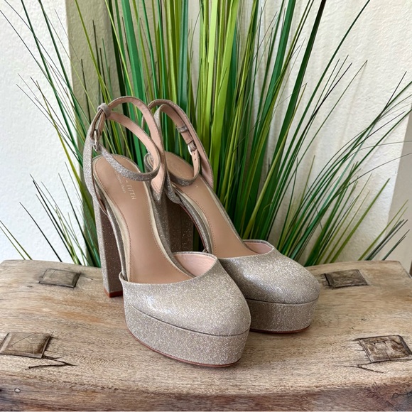 ANTONIO MELANI Born On Fifth Glittering Silver Platform Heels - Picture 2 of 12